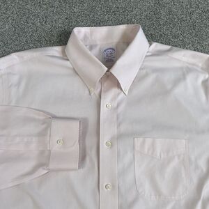Brooks Brothers Classic Non Iron Dress Shirt Mens Supima Cotton Pink Size 18-36